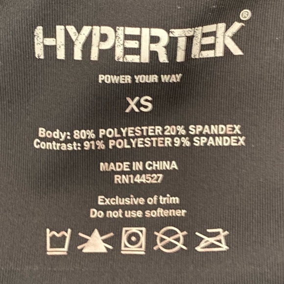 Hypertek size XS Women’s Inter Cargo Black Athletic Activewear Crop Leggings - Picture 7 of 7